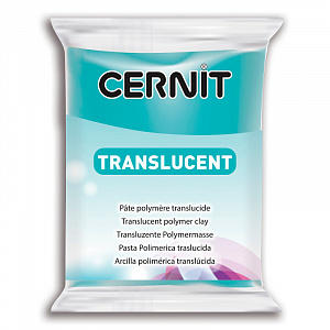 Глина полимерная "Cernit TRANSLUCENT" прозрачный цв. 280 ярко-бирюзовый 56гр.  Cernit CE0920056														