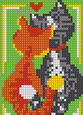 Мозаика "Влюбленные котята" БСА5-024 10,5*14,5см, круглые стразы в пакете  Наследие БСА5-024														