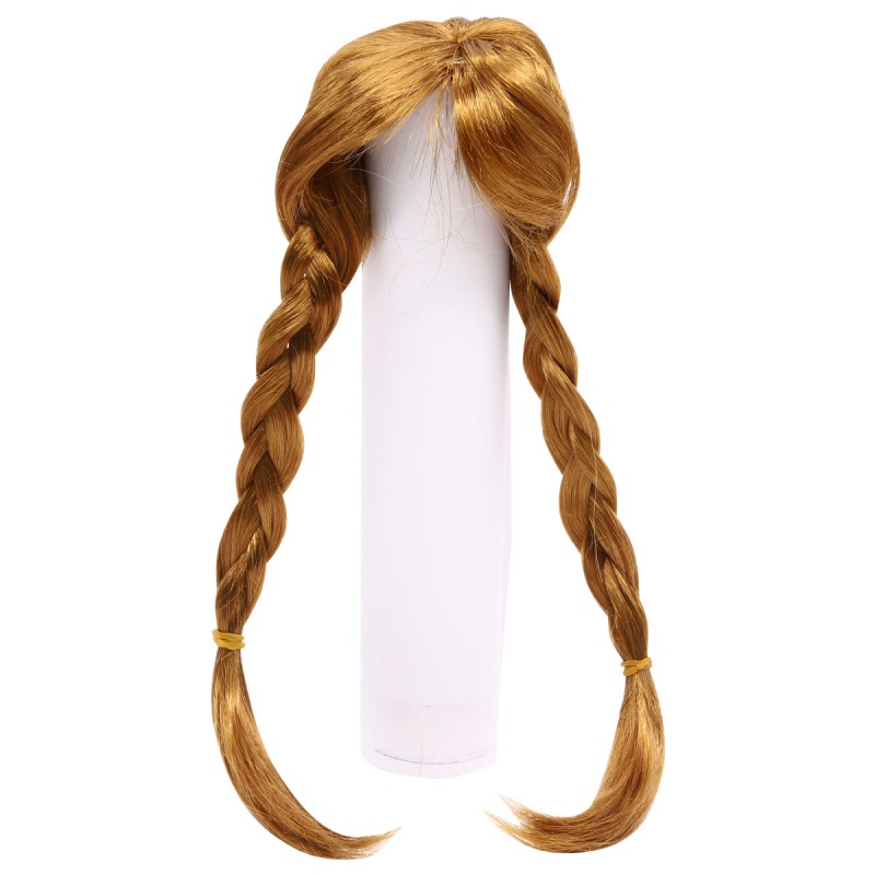 Волосы для кукол Парик с длинными косами h-29см, d-10см св. белый 7728209/AR904														