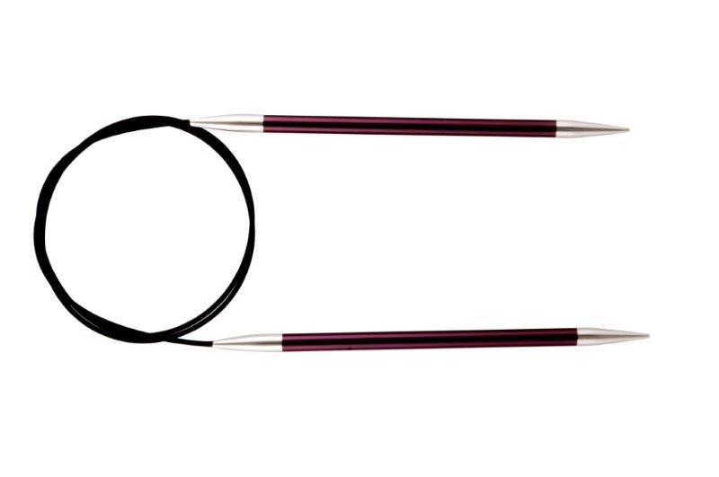 Спицы круговые Zing D 6,0мм, длина 100см, алюминий, фиолетовый бархат  Knit Pro 47163														