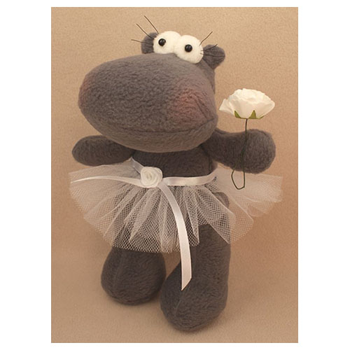 Набор для творчества "Кукла HIPPO STORY Бегемотик" 23см текстильная игрушка НР001														