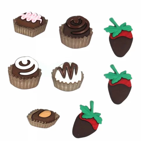 Пуговицы декоративные "Шоколадные сладости" набор  США  6544