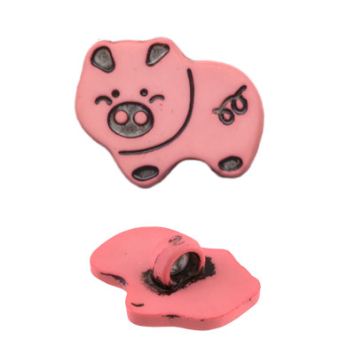 Пуговицы "Свинюшка" d=18мм цвет розовый  Гамма AY9932														