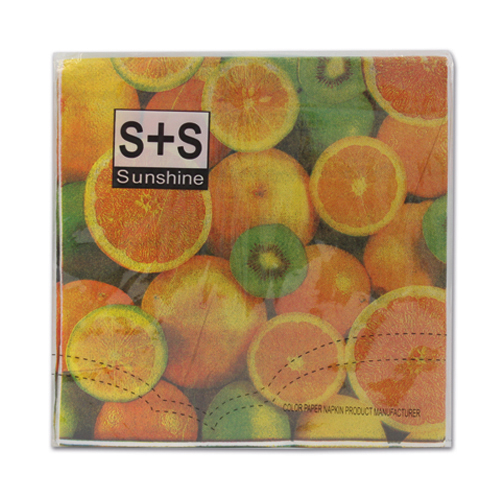 Салфетки 33*33см, Апельсины и киви 2-хслойные цвет JLC-2PLY 7713801														
