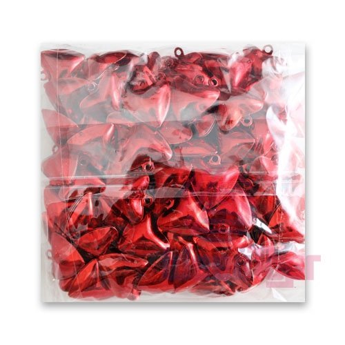 Бубенчики металл декоративные "Сердце" цвет красный глянц. 2,5см за 1шт.  ШвейТорг 56926														
