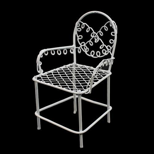 Декор Металл. мини-кресло 5 в сеточку 6*9*5см белый 7712340