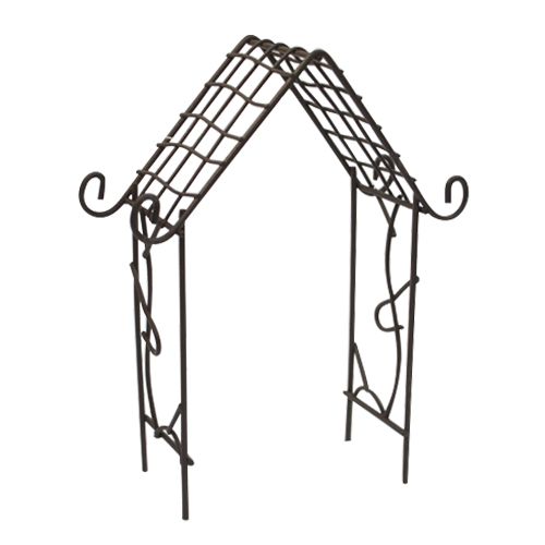 Декор Металл. мини арка-домик коричневая 12,5*16см  ScrapBerrys SCB271022