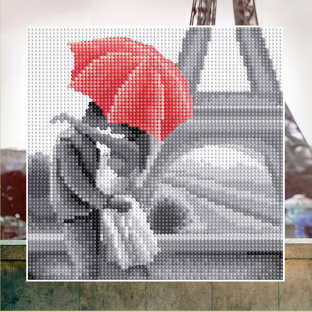 Мозаика "Молодожены в Париже" БСА25-053 25*25см, круглые стразы в пакете  Наследие БСА25-053														