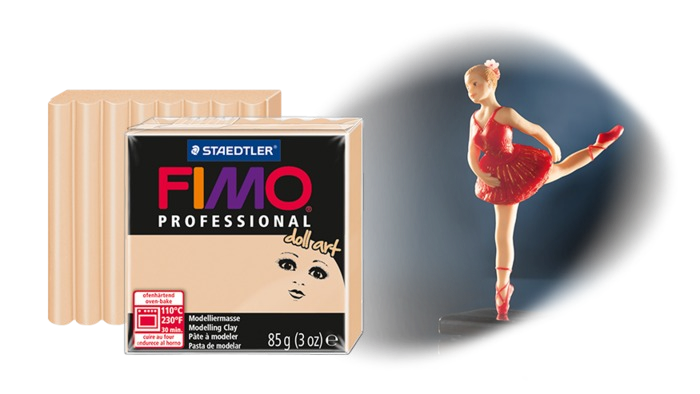 Глина полимерная "FIMO professional doll art", пластика для изготовления кукол, 85г., цвет песочный