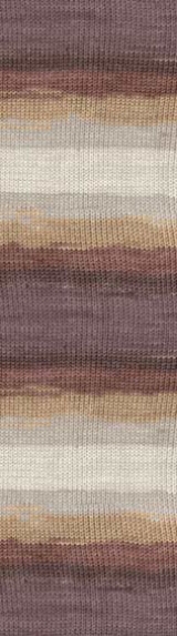 Пряжа "COTTON GOLD Batik" 3300 коричневые тона 5*100 г. 330м 55% хлопок, 45% акрил  ALIZE 3304														