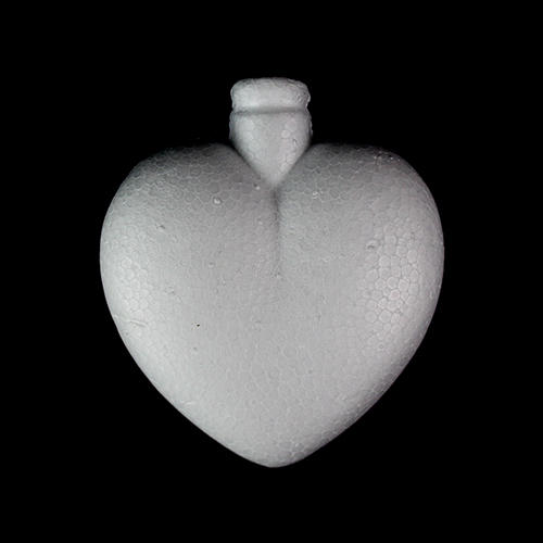 Пенопласт белый Сердце подвеска 6,5*6см (1шт.) 7707388