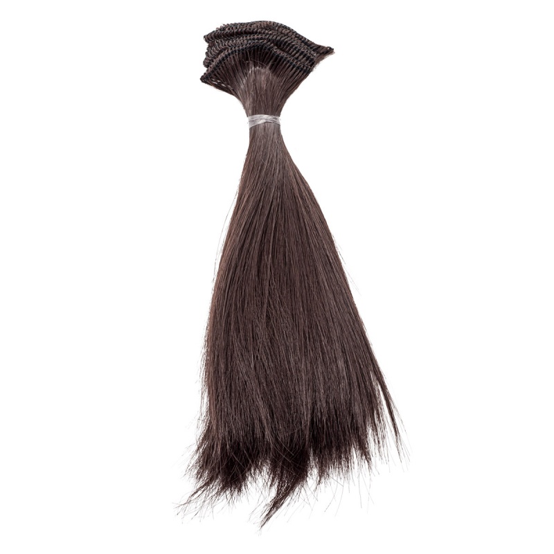 Волосы для кукол трессы прямые "Элит" коричневый №17 /НТ-33, В-100см L= 17см 613630/26397														