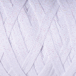 Пряжа трикотажная "Ribbon Lurex" 721 белый с металликом 4*250г.110м, 60% хлопок; 40% вискоза 20% металлик  YarnArt