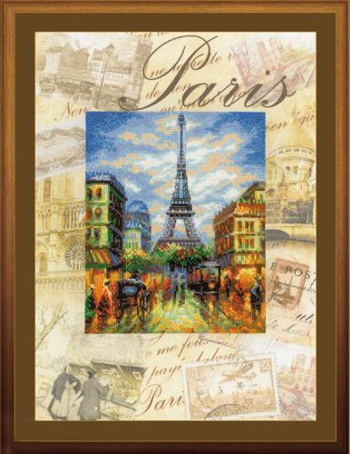 Вышивка крестом RIOLIS  0018РТ "Города мира. Париж" шерсть 30*40см РТ-0018														