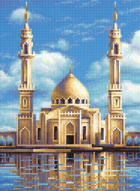 Мозаика "Мечеть" БСА3-169 26*36см, круглые стразы в коробке  Наследие