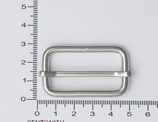 Рамка регулировочная для ремня сумки 32мм никель двухщелевая металл за 1шт.  Кент Ониш WH-111210-32x25(ф4,0) nic														