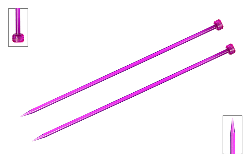 Спицы прямые Trendz D 5,0мм, длина 30см, акрил фиолетовый 2шт  Knit Pro 51193														