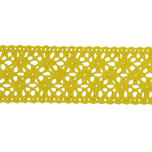Кружево вязаное желтый 38мм 38мм*25м за 1м
