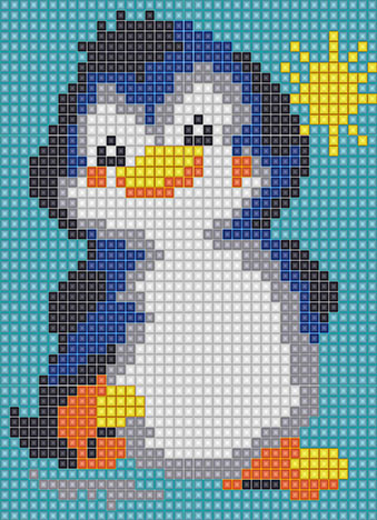 Мозаика "Пингвинёнок" БСА5-025 12х15см, круглые стразы в пакете  Наследие БСА5-025														