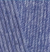 Пряжа "LANACOTON" 374 синий 10*50 г. 160м 26% шерсть, 26%хлопок, 48% акрил  ALIZE 374														