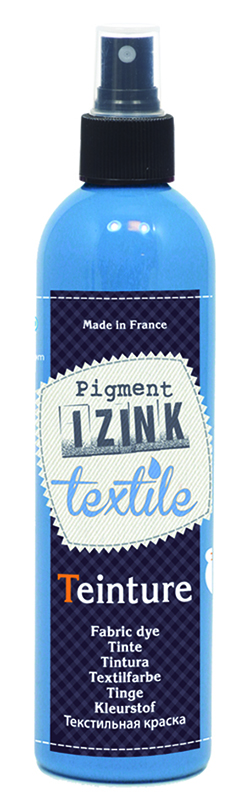 Краска текстильная "ALADINE" голубой cпрей на водной основе 180 мл  Франция 80666														