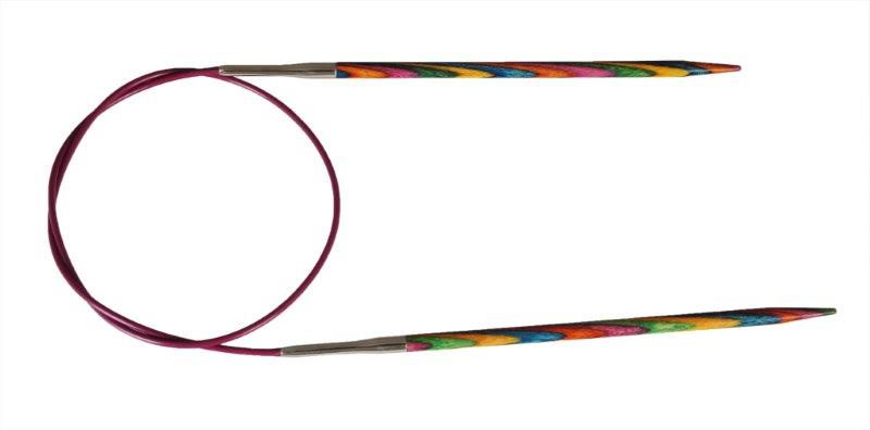 Спицы круговые Symfonie D 3,0мм длина 120см, ламинированная береза, многоцветный  Knit Pro 20371														