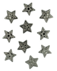 Пуговицы декоративные "Серебряные звезды" (набор) 0035