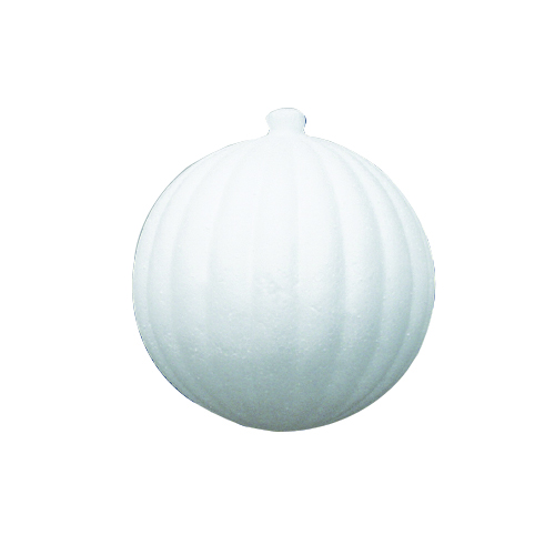 Пенопласт белый Мяч вертикально-рефленный 8,5*8см 7707397