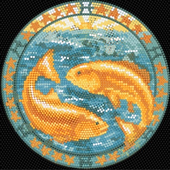 Мозаика "Знак зодиака. Рыбы" БСА25-017 25*25см, круглые стразы в пакете  Наследие БСА25-017														