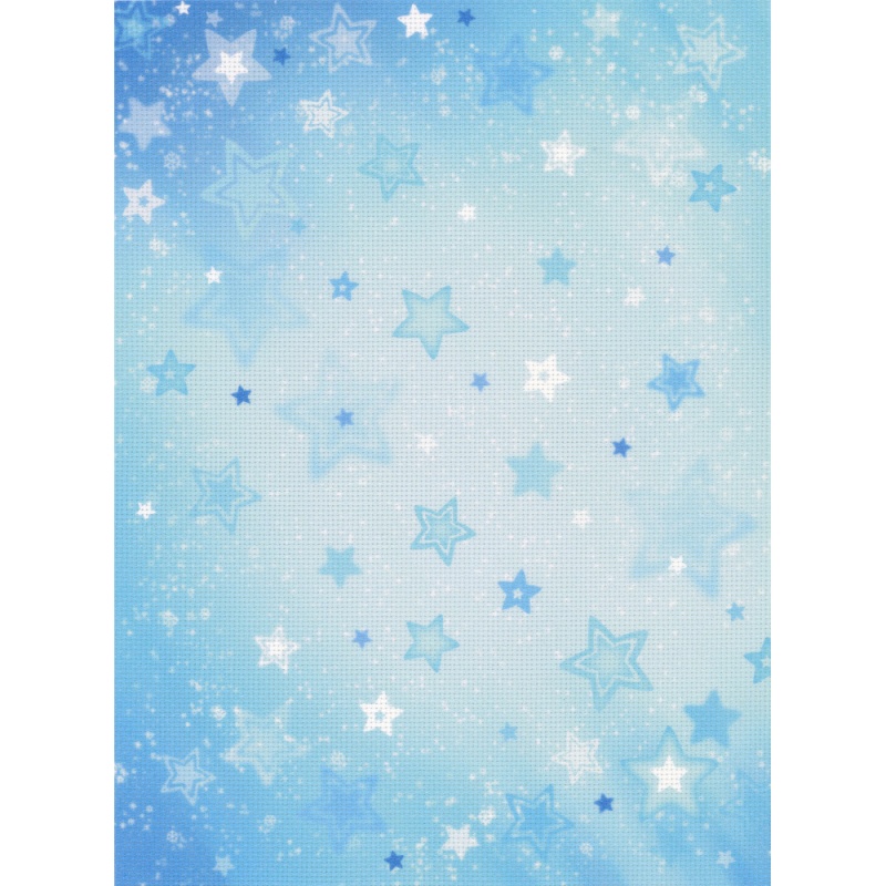 Канва дизайнерская А4 (Aida 18) звезды на голубом 100% хлопок  МП-Студия КД-077														