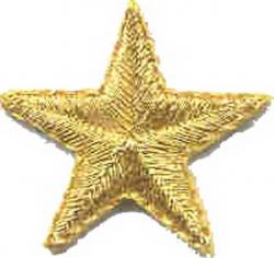 Термонаклейка-нашивка "Золотая звезда" 2,3*2,3см														