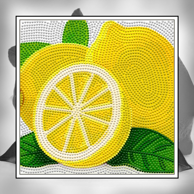 Мозаика "Лимон" БСА25-095 25*25см, круглые стразы в пакете  Наследие БСА25-095														