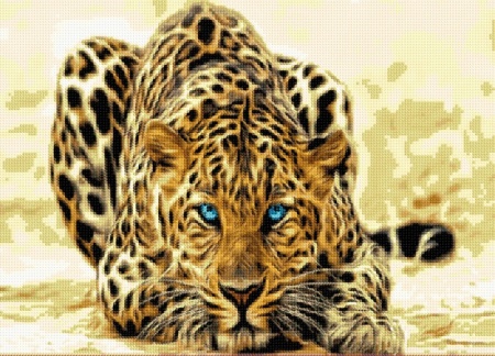 Мозаика "Леопард" БСА2-002 36*50см, круглые стразы в пакете  Наследие БСА2-002														