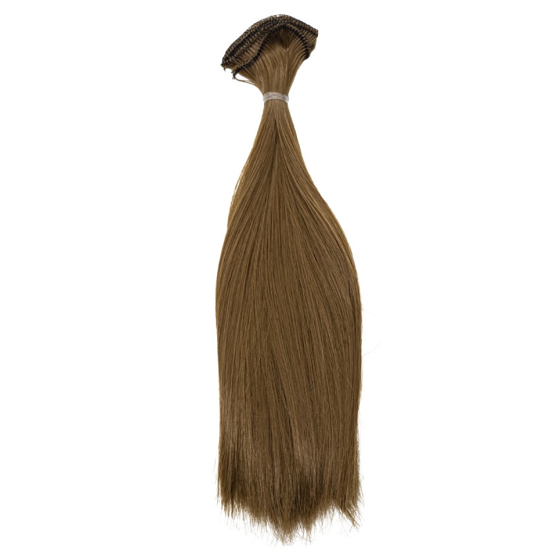 Волосы для кукол трессы прямые "Элит" цв. 6Р св. коричневый №27 В-100см L= 27см 613639/26498														