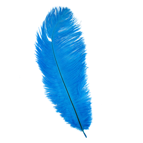 Перья страуса цвет 39 голубой, 25-30см 1шт.  Астра 7721426/НТ108А72														
