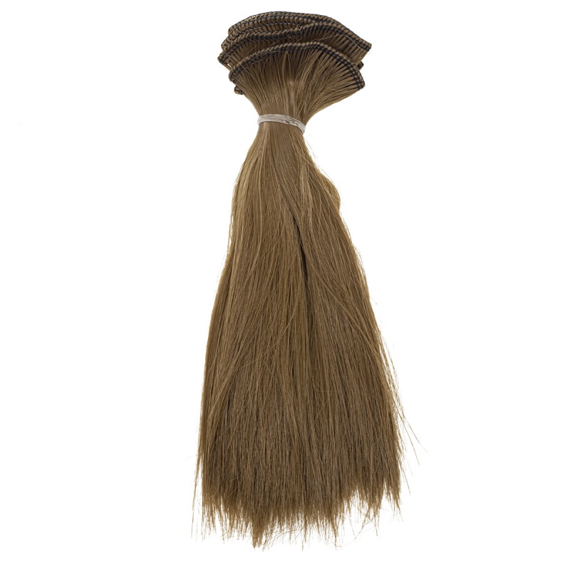 Волосы для кукол трессы прямые "Элит" св. коричневый №17 /НТ-6Р, В-100см L= 17см 613634/26398														