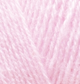 Пряжа "SUPERLANA TIG" 518  св.розовый 5*100 г. 570м 75% акрил, 25 % шерсть  ALIZE 518														