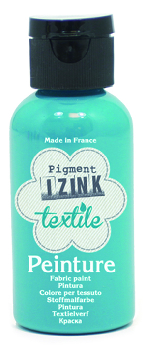 Краска текстильная "ALADINE" зелено-синий шелк 50мл  Франция 80707														