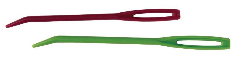 Иглы для пряжи зеленый/красный пластик (в пачке 4шт.)  KNITPRO 10806														
