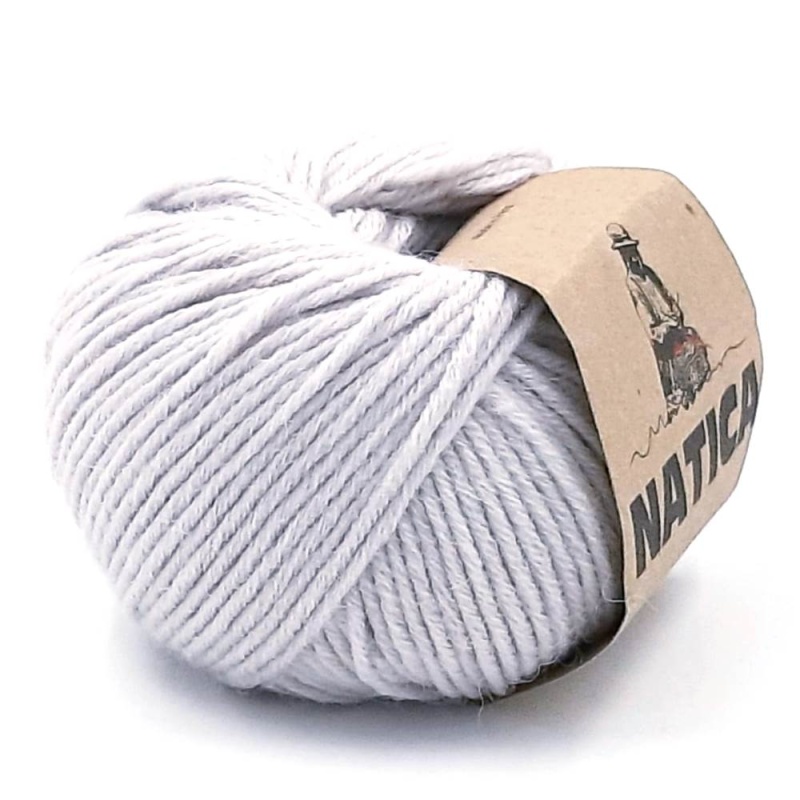 Пряжа "NATICA" 8835 св.серо-лиловый, 50г/100м 100% беби альпака, 