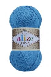 Пряжа "DIVA" 245 голубой 5*100 г. 350м 100% микрофибра-акрил  ALIZE