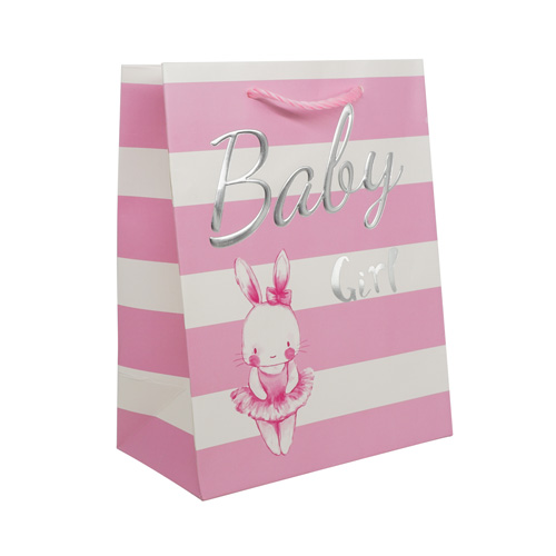 Пакет подарочный 23*18*10см Baby Gerl розовый (бумажный) 050-1														