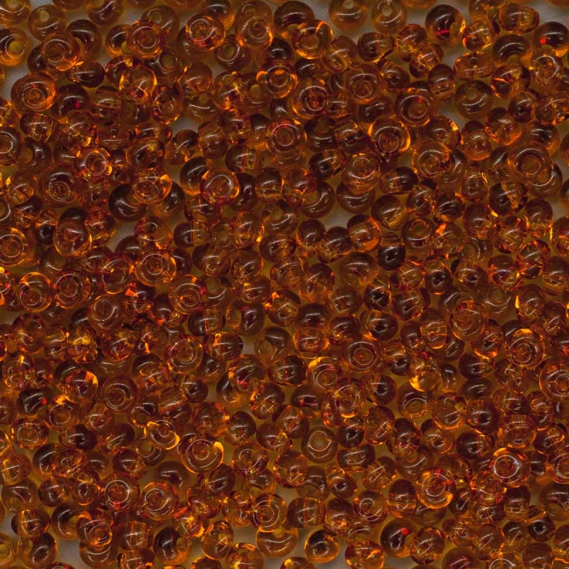 Бисер чешский  10090 коричневый прозрачный 5гр. размер R10/0  Preciosa 10090														