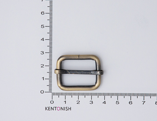 Рамка регулировочная для ремня сумки 25мм антик матовый двухщелевая металл за 1 шт.  Кент Ониш WH-111210-25x19(ф3,5)a/br														