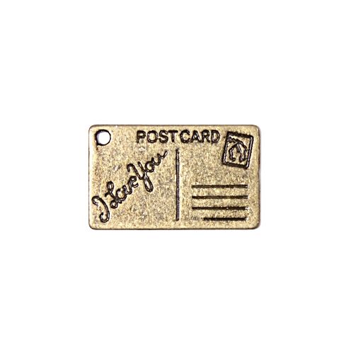 Подвеска "Почтовая открытка" 16*26мм бронза за 1шт  ScrapBerrys SCB25011475														