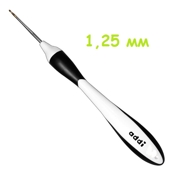 Крючок d  1.25 с эргономичной пластиковой ручкой addi/Swing сталь длина 16см  Addi 145-7/1,25-16														