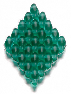 Бисер DUO стекло с двумя отверстиями цв. зеленый 2,5*5мм, 12 г  KNORR PRANDELL 3119612														