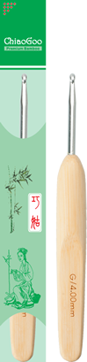 Крючок 1- сторонний бамбук с металлической головкой D 1,0 длина 14см  Chiaogoo 1023-12														