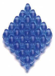 Бисер DUO стекло с двумя отверстиями цв. синий 2,5*5мм, 12 г  KNORR PRANDELL 3119611														