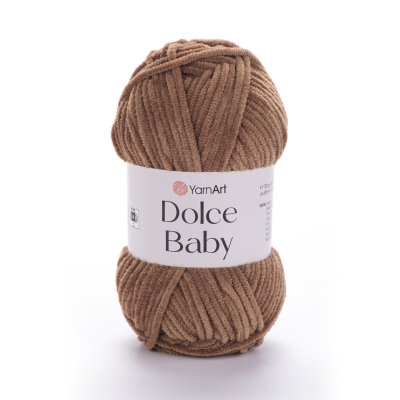 Пряжа "DOLCE BABY" 765 т. бежевый велюр 50г 85м 100% микрополиэстер YarnArt